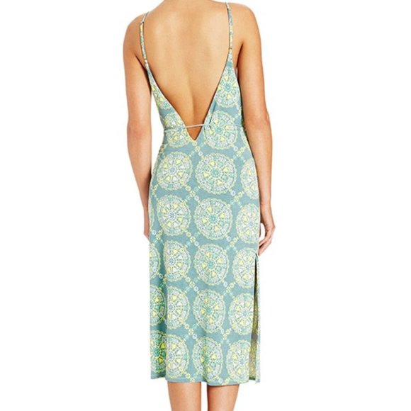 TIGERLILY Hungarian Aegean Turquoise Green Stretch Slip Midi Dress RRP$170 - Picture 8 of 11